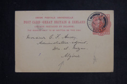 GRANDE BRETAGNE - Entier Postal De Eastbourne Pour L'Algérie En 1896  - L 152898 - Postwaardestukken