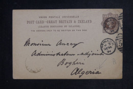 GRANDE BRETAGNE - Entier Postal De Newark Pour L'Algérie En 1891  - L 152899 - Stamped Stationery, Airletters & Aerogrammes