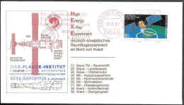 Germany Space Cover 1987. Orbital Station MIR HEXE Experiments X-Ray - USA