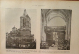 1900 AUBERTVILLIERS - L'INCENDIE ET LE PILLAGE DE L'EGLISE - LA VIE ILLUSTRÉE - 1900 - 1949