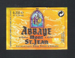 ABBAYE  MONT ST. JEAN   - 0,25 L  - BIERETIKET (BE 423) - Beer