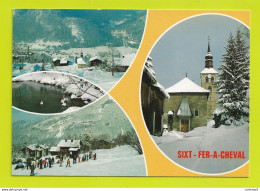 74 SIXT FER A CHEVAL N°4062 En 3 Vues En 1992 Skieurs Télésiège - Sixt-Fer-à-Cheval