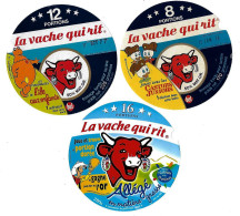 Lot De 3 étiquettes De VACHE QUI RIT    Ancienne Collection - Fromage