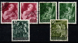 1951 - Liechtenstein 251 X 2 + 252 X 2 + 256 + 261 Lavori Agricoli   +++++++++ - Usati