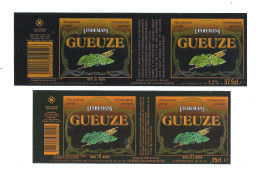 BROUWERIJ LINDEMANS - VLEZENBEEK - GUEUZE 25 CL  - 37,5 CL -   2 BIERETIKETTEN  (BE 428) - Bier