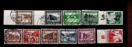 Deutsches Reich 632 - 642 Reichsparteitag / Winterhilfswerk Bauten Gestempelt Used (2) - Used Stamps