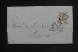 GRANDE BRETAGNE - Victoria Perforé Sur Lettre De Londres Pour La France En 1885 - L 152904 - Storia Postale