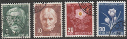 Schweiz: 1945, Mi. Nr. 465-68,   100. Geburtstag Von Ludwig Forrer Und Susanna Orelli-Rinderknecht; Alpenb  Gestpl./used - Used Stamps