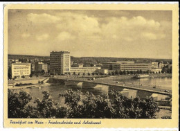 FRANKFURT Am MAIN (Hesse) Friedensbrücke Und Arbeitsamt N°38, Cpsm GF - Frankfurt A. Main