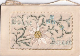 BONNE ANNEE     EDELWEISS   CARTE BRODEE - Embroidered