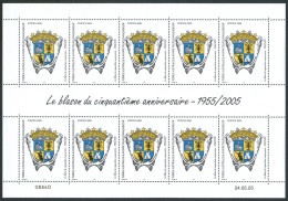 TAAF 2005 - N°429 - FEUILLE DE 10 - COIN DATE 24.05.05 - Unused Stamps