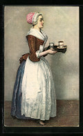 Künstler-AK Stengel & Co. Nr.29714: Dresden, Liotard, Chokoladenmädchen, Dienstmädchen Bingt Kako Und Wasser  - Autres & Non Classés