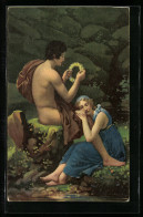 Künstler-AK Stengel & Co. Nr. 29442: Daphnis Und Chloe, Paar Mit Blumenkranz  - Autres & Non Classés