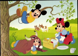 Artiste CPA Walt Disney, Mickey Maus Und Minnie, Picknick - Spielzeug & Spiele