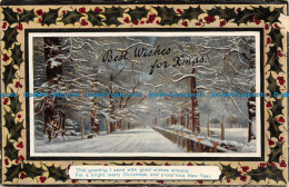 R158546 Greetings. Best Wishes For Xmas. Winter Scene At The Park. Watkins And K - Monde