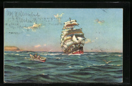 Künstler-AK Stengel & Co. Nr. 29255: Auf Der Höhe Von Alparaiso, Segelschiff  - Other & Unclassified