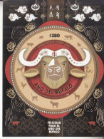 2021 Argentina Chinese New Year Buffalo GOLD Souvenir Sheet - Unused Stamps