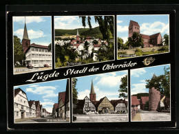 AK Lügde Bei Bad Pyrmont, Mittlere Strasse, Festungsturm, Kilianskirche  - Other & Unclassified