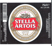 BROUWERIJ INTERBREW BELGIUM - STELLA ARTOIS - 75 CL -   BIERETIKET  (BE 435) - Bière