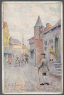 CPA CARTE POSTALE BELGIQUE LE VIEUX LIEGE A L' EXPO 1905 LA MALLE-POSTE  ILLUSTRATEUR HENRION - Other & Unclassified