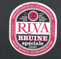 BROUWERIJ RIVA - DENTERGEM - RIVA BRUINE SPECIALE - 33 CL -   BIERETIKET (BE 436) - Bière