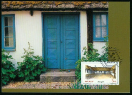 Mk Sweden Maximum Card 1995 MiNr 1871 | Traditional Buildings, Country Houses, 17th-century Farmhouse, Scania #max-0128 - Maximum Cards & Covers