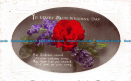 R158563 To Greet Your Wedding Day. Red Rose. RP - Monde