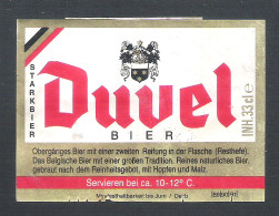 DUVEL  BIER  - 33 CL   (2 Scans)   (BE 437) - Beer