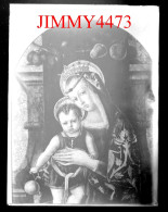 Portrait De La Vierge Et L'Enfant - Plaque De Verre En Négatif - Taille 89 X 119 Mlls - Diapositivas De Vidrio