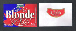 CASINO - BIERE DE LUXE BLONDE BRASSEE EN ALSACE  - 25 CL  -   BIERETIKET (BE 443) - Bière