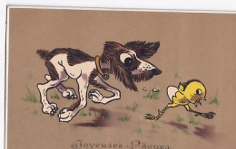 CHIEN  ET LE POUSSIN - Hunde