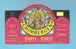 GRIMBERGEN TRIPEL    - 25 CL  - BIERETIKET (BE 445) - Beer