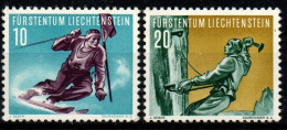 1955 - Liechtenstein 296/97 Soggetti Sportivi   +++++++++ - Ongebruikt