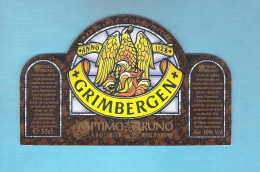 GRIMBERGEN OPTIMO BRUNO    - 33 CL  - BIERETIKET (BE 447) - Beer