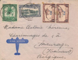 BELGIAN CONGO AIR COVER FROM ABA 20.01.46 TO BELGIUM - Lettres & Documents