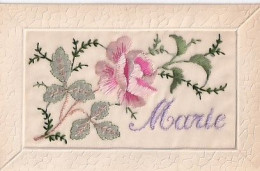 PRENOM MARIE + ROSE               CARTE BRODEE - Embroidered