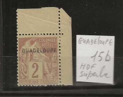 1891 MNH Guadaloupe Yvert 15b (double Surchage) Postfris** - Unused Stamps