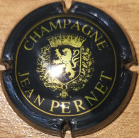 Capsule Champagne Jean PERNET Série 1 - Ecusson, Noir & Or Nr 06 - Autres & Non Classés