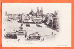 11492 / ⭐ (•◡•) ORLEANS 45-Loiret ◉ Tramway Place MARTROI ◉ 1903 à CASTEX Conducteurs Ponts-Chaussées Limoges-ND 45 - Orleans