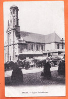 11306 / ⭐ ◉  (•◡•) BREST 29-Finistere ◉ Eglise SAINT-LOUIS St Parvis Place Marché 1910s - Brest