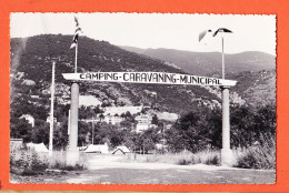 11016 / ♥️ ⭐ Localisable 66-Pyrénées-Orientales Entrée CAMPING-CARAVANING-MUNICIPAL Drapeau Catalan Photo-Bromure 1950s - Otros & Sin Clasificación