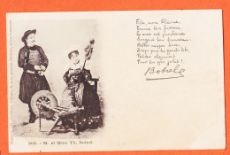 11198 / Mr Mme Th BOTREL 29-Finistère Fuseau 1901 à Louis ALBY Castres-Scènes Bretonnes Edition HAMONIC 2043 BRETAGNE  - Otros & Sin Clasificación