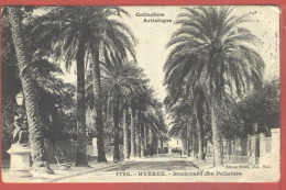 11261 / HYERES 83-Var Boulevard Des Palmiers 1910s Editions GILETTA 1728 - Hyeres