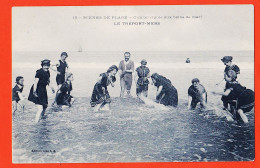 11033 / ⭐ ◉ LE TREPORT-MERS 76-Seine Maritime Scene Plage C'qu'on Rigole Aux Bains De Mer 1910s Edition LUXE A.B 15 - Altri & Non Classificati