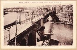 11411 / ⭐ ◉ BREST Souvenir Du Congrès National 18-22 Mai 1929 Grand Pont Vue RECOUVRANCE Union Fédérale 29-Finistère - Brest