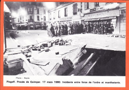 11140 / PLOGOFF Finistère Procès QUIMPER 17-03-1980 Manifestation Centrale NUCLEAIRE Incidents Force Ordre N°171/1000 - Plogoff