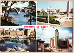 11172 / ⭐ ◉  BREST 29-Finistère SOUVENIR De Multivues 1960s Pont ALBERT LOUPPE Place Liberté Hotel Ville  - Brest