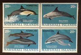 Marshall Islands 1984 Ausipex Dolphins MNH - Dauphins