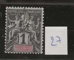 1892 MNH Guadaloupe Yvert 27 Postfris** - Ungebraucht