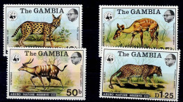 GAMBIA 1976 WWF ANIMALS MI No 332-5 MNH VF!! - Nuevos